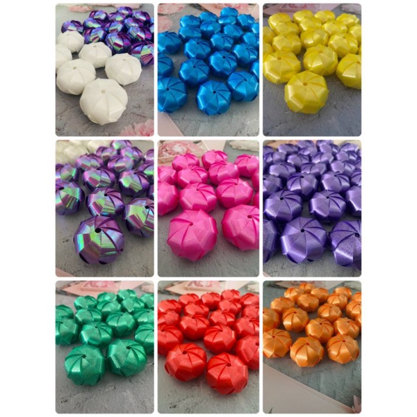 ตัวเปล่าริบบิ้นลูกส้มสำหรับใส่เหรียญโปรยทานแจ้งสีได้ค่ะมีสินค้าพร้อมส่งค่ะ