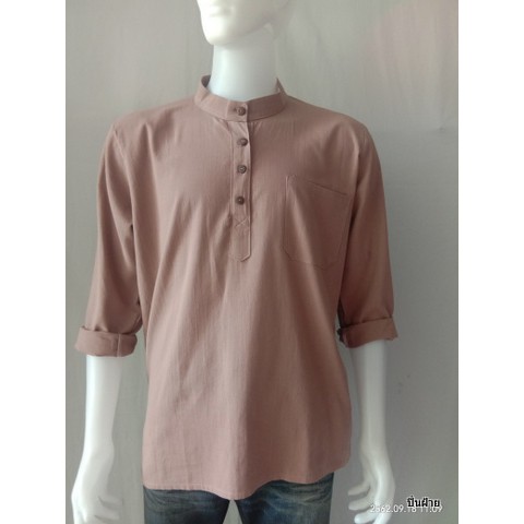 เสื้อพื้นเมืองชาย#เสื้อชายแขนยาว#เสื้อคอจีน#กระดุม4เม็ด - รูปที่ 3