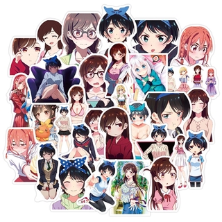 Y&amp;P | Kanojo Okarishimasu สติกเกอร์กันน้ำรูปแบบที่แตกต่างกัน, 50 ชิ้น