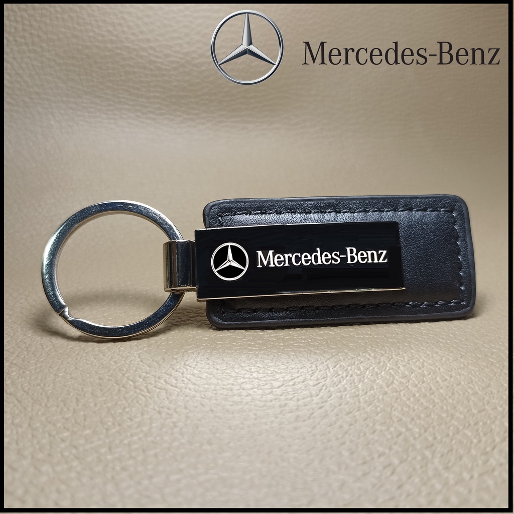 Mercedes- Benz พวงกุญแจรถหนัง PU พวงกุญแจอเนกประสงค์