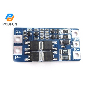 Pcbfun บอร์ดป้องกันแบตเตอรี่ลิเธียม 2S 10A 7.4V 8.4V พร้อมบอร์ดป้องกันสมดุล