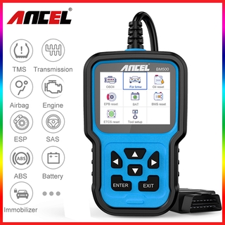 ANCEL BM500 เครื่องมือวินิจฉัย Full System OBD2 Scanner for MINI Airbag EPB SAS TPMS Reset OBD2 Automotive Scanner Car Scanner Car Scan