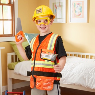 ชุดช่างก่อสร้าง : Melissa &amp; Doug  Construction Role Play Costume