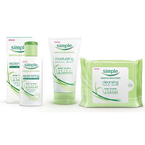 Simple cleansing facial wipes และ toner ซิมเพิล ผลิตภัณฑ์ทำความสะอาดหน้า