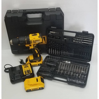 DEWALT สว่านกระแทกไร้สาย ไร้แปรงถ่าน 20 โวลต์ พร้อมชุดดอก 109 ชิ้น รุ่น DCD7781D2A-B1