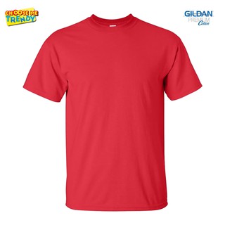 เสื้อยืด สีแดง Gildan® Premium Cotton Red เกรดพรีเมี่ยม