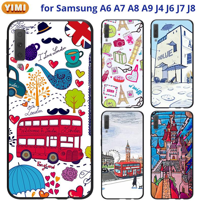 เคส SAMSUNG A22 A42 A50 A30S A50S A20S A21S J4+ J6+ J7+ J7 Prime Pro มือถือสำหรับเคสโทรศัพท์มือถือลายเมืองสําหรับ