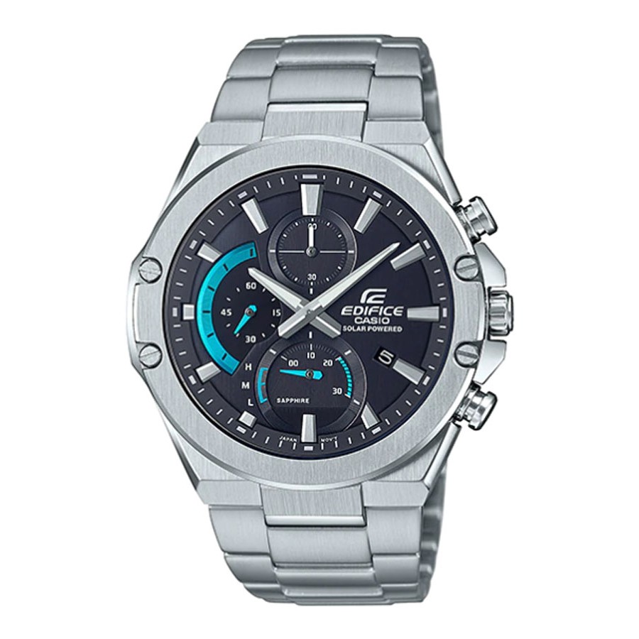 Casio Edifice นาฬิกาข้อมือผู้ชาย สายสเตนเลส รุ่น EFS-S560,EFS-S560D,EFS-S560D-1A - สีเงิน