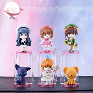 สไตล์ 6-11 ซม. อะนิเมะ การ์ด Captor SAKURA miku รุ่น Q ฟิกเกอร์ PVC Kawaii ของเล่นรถ เครื่องประดับ เด็ก เด็กผู้หญิง ของขวัญ 6 ชิ้น / เซต