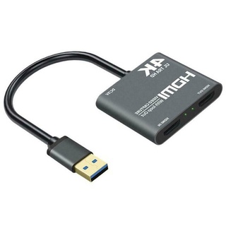 การ์ด Ture 4K HDMI เข้ากันได้กับ USB 3.0 Video Audio C Ture ไม่มีบันทึก 1080p 60 เต็มรูปแบบ