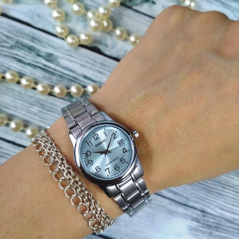 ของแท้ นาฬิกาข้อมือ Casio ผู้หญิง รุ่น LTP-V002 (สายสแตนเลส)