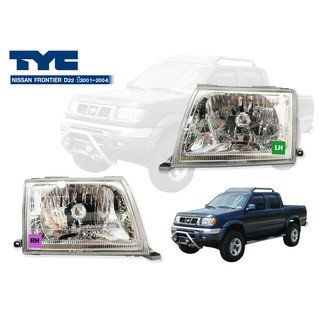 TYC ไฟหน้า NISSAN FRONTIER D22 ปี2001 RH-LHข้างขวา-ซ้ายHead Lamp H4 1คู่