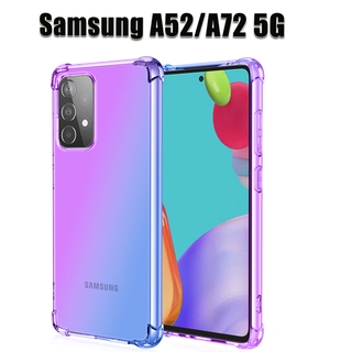 Samsung A52 5G phone case for Samsung A72 5G  color gradient mobile phone case four-corner airbag anti-drop