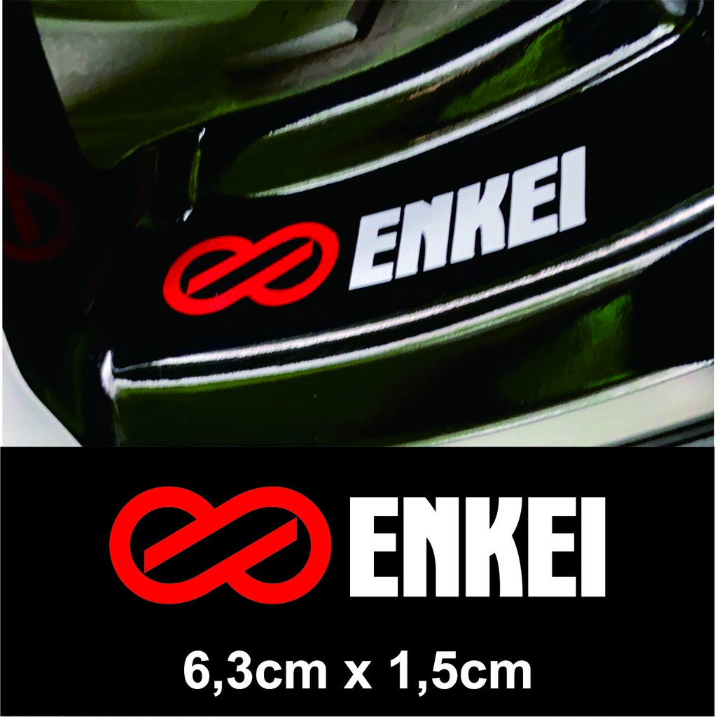 1 ชุด - สติ๊กเกอร์ตัด ENKEI - สติ๊กเกอร์ RACING RIM