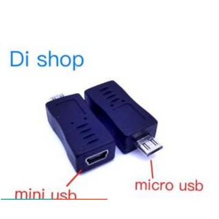 Di shop หัวแปลง อะแดปเตอร์แปลง จาก Mini USB ไปเป็น Micro USB ( Mini USB Female to Micro USB Male Adapter )