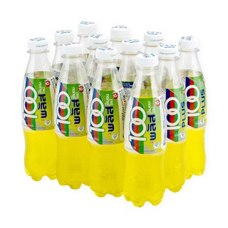 100พลัส กลิ่นเลมอนไลม์ ขนาด 370ml ยกแพ็ค 12ขวด เครื่องดื่มเกลือแร่อัดลม 100PLUS LEMON LIME