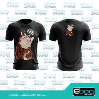 [S-5XL][พร้อมส่ง] เสื้อยืดลําลอง แขนสั้น คอกลม พิมพ์ลาย Kucing Comel Black Sublimation Baju Microfiber Jersi 01 Jersey E