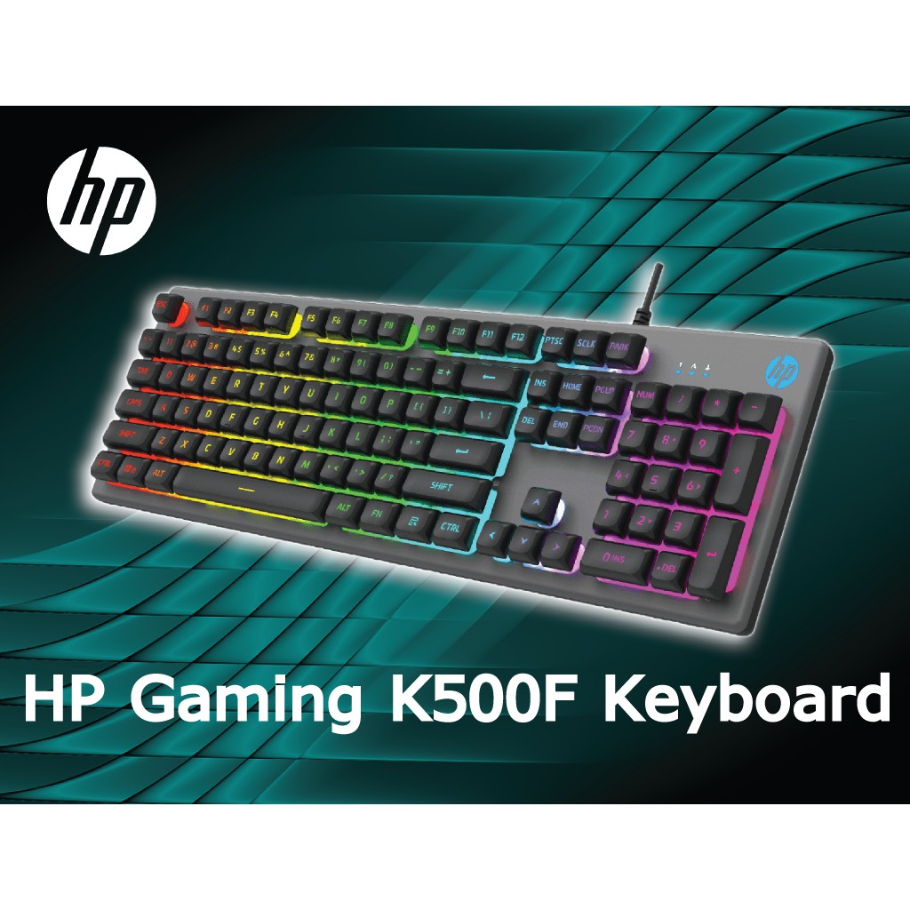 คีย์บอร์ด เกมมิ่ง เอชพี Keyboard Gaming HP K500F (แป้นพิมพ์ไทย-ENG) คีย์บอร์ดสำหรับเล่นเกมส์