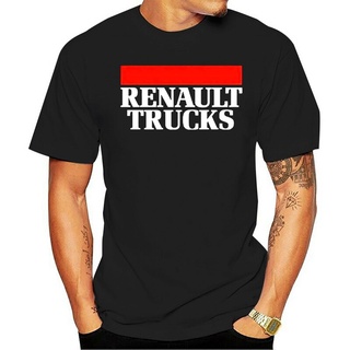 เสื้อยืดลําลอง ผ้าฝ้าย 100% พิมพ์ลายโลโก้ RENAULT TRUCKS สีดํา ไซซ์ S-3XL USA EN1 แฟชั่นสําหรับผู้ชาย