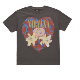 เสื้อยืดแขนสั้น พิมพ์ลาย Nirvana Heart-Shaped Box สไตล์เรโทร สําหรับผู้ชาย และผู้หญิง