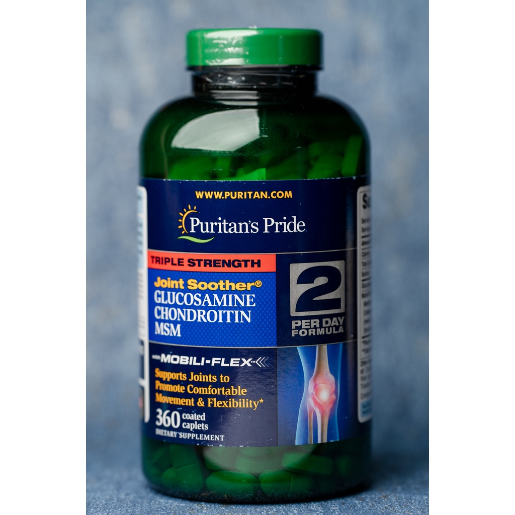 PURITAN'S PRIDE TRIPLE STRENGTH GLUCOSAMINE CHONDROITIN & MSM JOINT SOOTHER [ของแท้ 100