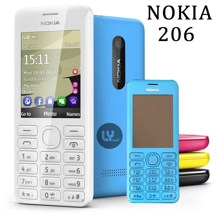 ของแท้100% Nokia 206 มือถือปุ่มกด ใส่ได้AIS DTAC TRUEซิมการ์ด 4G ใหม่2020 รองรับภาษาไทย
