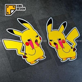 Pikachu สติ๊กเกอร์หน้าตลก สติ๊กเกอร์แต่งรถ JDM สติ๊กเกอร์แต่งรถ สติ๊กเกอร์กันน้ำ สติ๊กเกอร์สะท้อนแสง