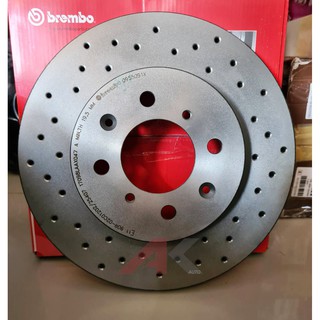 BREMBO จานเบรกคู่หน้า HONDA City 1.5 09-14 / Jazz GE,GK / Mobilio 1.5 / Civic EG6 Vtec / Civic Ek / Civic Es / FREED 1.5