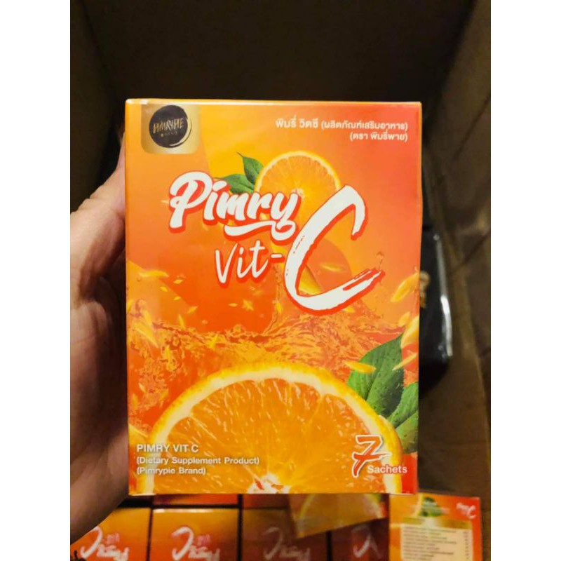 (ของแท้​/พร้อ​มส่ง​) พิมรี่พายวิตซี Pimry Vit C วิตามินซี+คอลลาเจน วิตามินซี(1กล่อง​7ซอง)