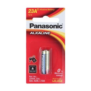 ถ่าน อัลคาไลน์ พานาโซนิค 23A 12V  Panasonic Alkaline Battery LR-V08 แพ็ค1ก้อน สำหรับรีโมทรถยนต์