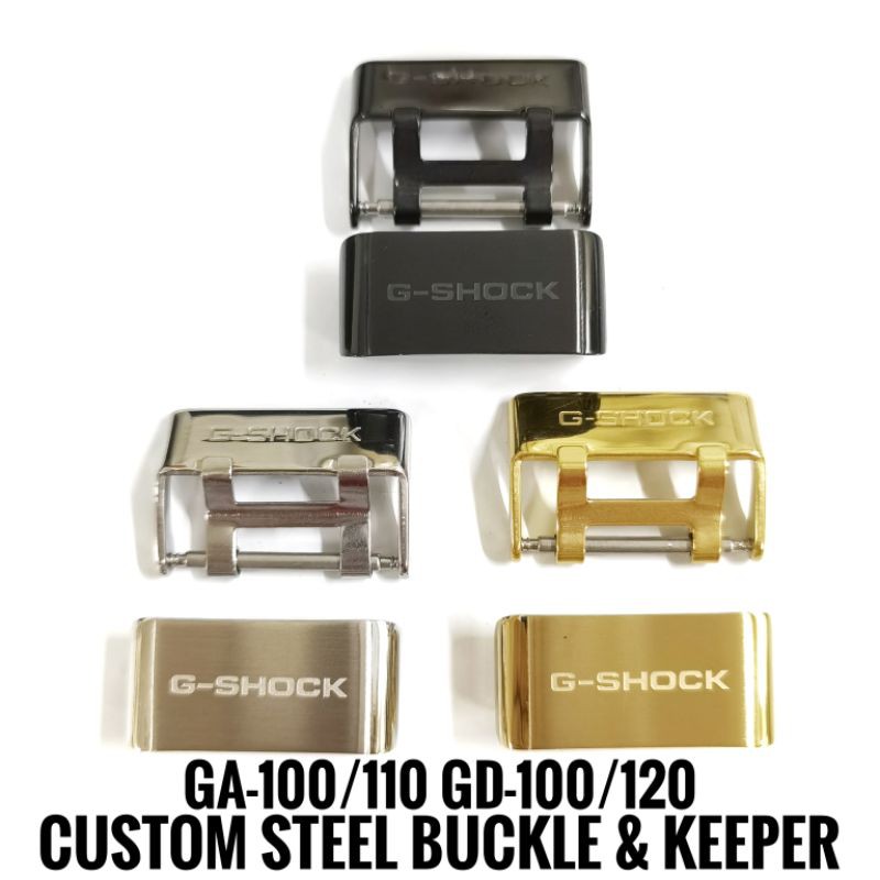สแตนเลสสตีลเก็บและหัวเข็มขัด CUSTOM FIT GA-100/110 GD-100/120