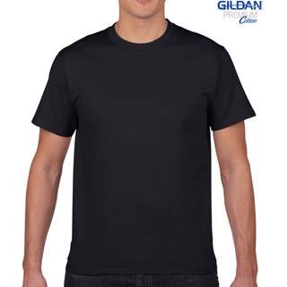 เสื้อยืดสีดำ Gildan Premium Cotton 100%