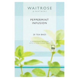 Waitrose peppermint infusion ชาเปปเปอร์มิ้นท์ 20 teabags ต่อกล่อง