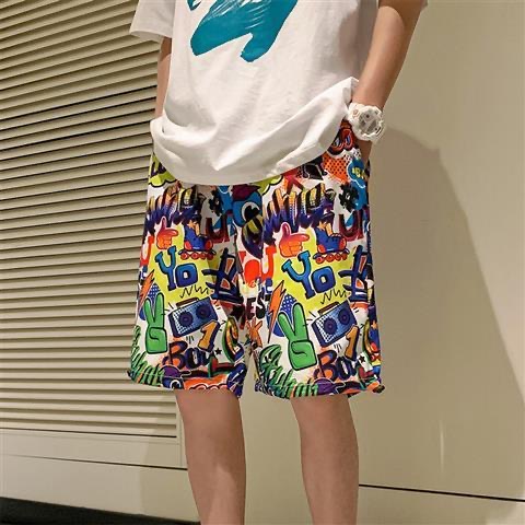 A 008#กางเกงยางยืดลายการ์ตูนใหม่ล่าสุด，ฟรีไซส์ทรงหลวม，ใส่ได้ 28-40 นิ้ว - รูปที่ 7