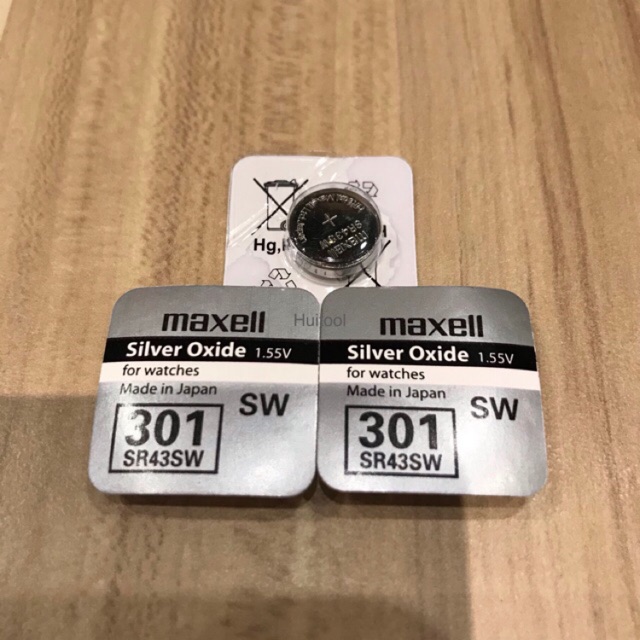 Maxell ถ่านนาฬิกา SR43 ,301 ถ่านSilver oxide 1.55v
