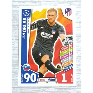 MATCH ATTAX UEFA 2017/18 ATLETICO MADRID (จำหน่ายแยกใบ)