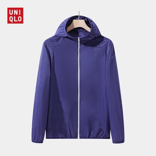 Uniqlo เสื้อแจ็กเก็ตกันแดด มีฮู้ด กันน้ํา ระบายอากาศ แห้งเร็ว คุณภาพสูง สําหรับผู้ชาย ผู้หญิง (S-4XL)