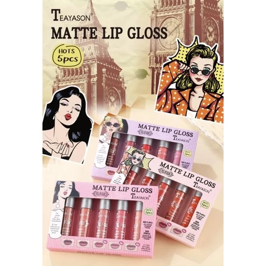 พร้อมส่งเซ็ทลิป 5 สีMtte Lip Mlossเนื้อสัมผัสละเอียดอ่อนและเรียบเนียน,เนื้อแมทท์นั้นง่ายต่อการแต่งหน้าริมฝีปากที่สวยงาม thumbnail 9