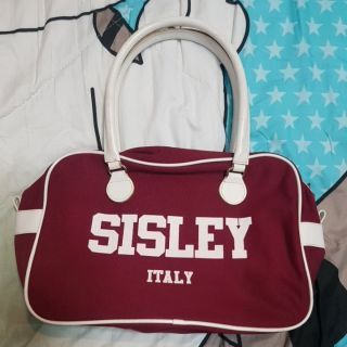 SISLEY มือ 2 สีเลือดหมู ขนาด 13 × 9 นิ้ว หนา 4 นิ้ว อย่างเท่ห์