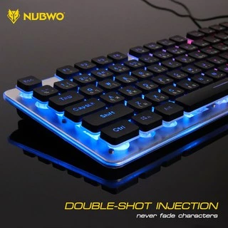 Nubwo Gaming Keyboard Fortune NK-32 คีย์บอร์ดเกมมิ่ง ไฟรุ้ง7สี (คีย์บอร์ดภาษาไทย) ประกันศูนย์ 1 ปี