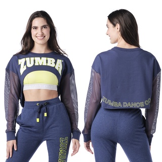 Zumba Dance Co. Long Sleeve Crop Top (เสื้อออกกำลังกายซุมบ้า)