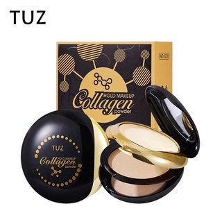 TUZ 0230 แป้งตลับ2ชั้่น แถมพัฟ แป้งคอลลาเจน เนื้อแมทผสมรองพื้น ปกปิดจุดด่างดำ ผิวเนียนเรียบ กระจ่างใส คุมมัน กันเหงื่อ