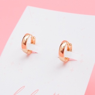 LELISA - Basic Pinkgold Earring - สี Pinkgold - สแตนเลสแท้