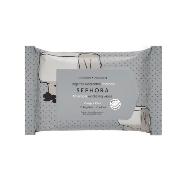 Sephora collection charcoals wipes 10 ชิ้น