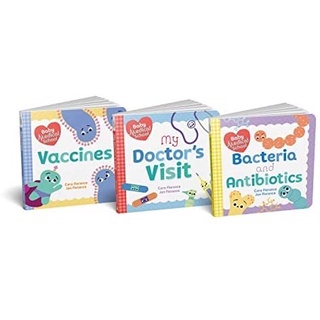 [หนังสือเด็ก] Baby Medical School Board Book Set Bacteria Antibiotics My Doctor Visit Vaccines university STEM science