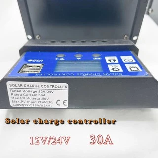 (THAISHVS399ลด150.-)10A/20A/30A/40A/50A/60A Solar Panel Charger Controller Battery Regulator USB LCD โซล่าชาร์จเจอร์