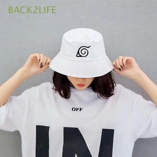 Back2Life หมวกบักเก็ต ระบายอากาศ ลายการ์ตูนนารูโตะ สีพื้น สไตล์ญี่ปุ่น เหมาะกับชายหาด ฤดูร้อน สําหรับผู้หญิง