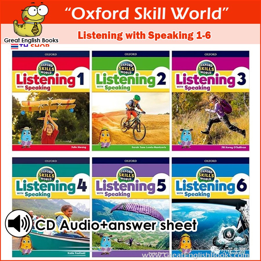 *พร้อมส่งไฟล์เสียง USB* หนังสือแบบฝึดหัด OXFORD SKILLS WORLD LISTENING WITH SPEAKING 1-6 มีเฉลย answer+audio
