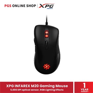 XPG INFAREX M20 Gaming Mouse (เมาส์) 5,000 DPI optical sensor, RGB Lighting Effects สินค้ารับประกัน 1 ปี