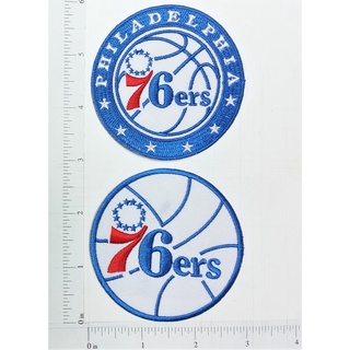 NBA Philadelphia 76ers Basketball team sport โลโก้ แอลเอ เลกเกอร์ส เอ็นบีเอ บาสเก็ตบอล กีฬา ตัวรีดติดเสื้อ เย็บติดเสื้อ